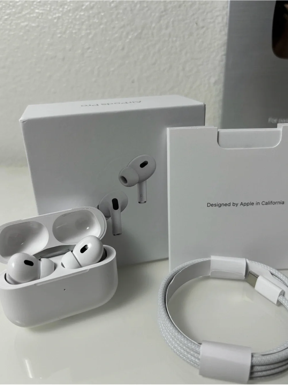 Apple White AirPods Pro with Accessories and Extra Ear Tips